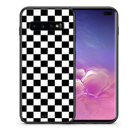 Thumbnail for Θήκη Samsung S10+ Squares Geometric από τη Smartfits με σχέδιο στο πίσω μέρος και μαύρο περίβλημα | Samsung S10+ Squares Geometric case with colorful back and black bezels