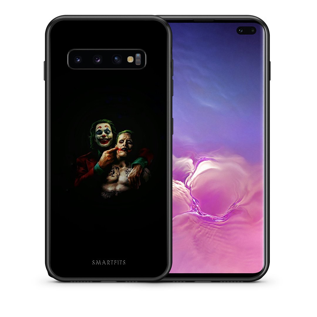 Θήκη Samsung S10+ Clown Hero από τη Smartfits με σχέδιο στο πίσω μέρος και μαύρο περίβλημα | Samsung S10+ Clown Hero case with colorful back and black bezels