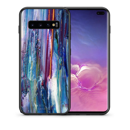 Θήκη Samsung S10+ Winter Paint από τη Smartfits με σχέδιο στο πίσω μέρος και μαύρο περίβλημα | Samsung S10+ Winter Paint case with colorful back and black bezels