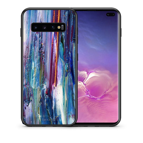 Θήκη Samsung S10+ Winter Paint από τη Smartfits με σχέδιο στο πίσω μέρος και μαύρο περίβλημα | Samsung S10+ Winter Paint case with colorful back and black bezels