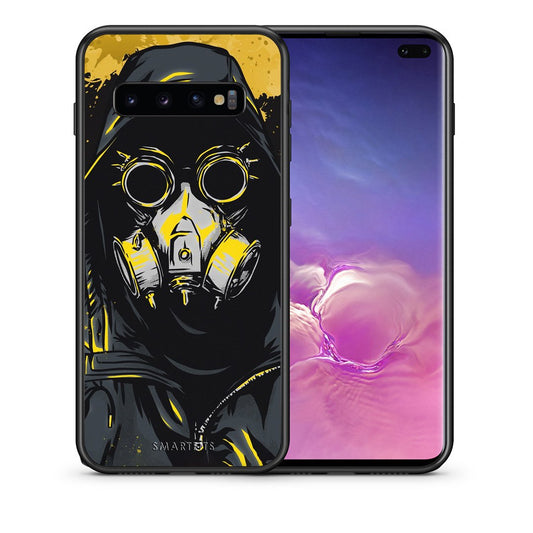 Θήκη Samsung S10+ Mask PopArt από τη Smartfits με σχέδιο στο πίσω μέρος και μαύρο περίβλημα | Samsung S10+ Mask PopArt case with colorful back and black bezels