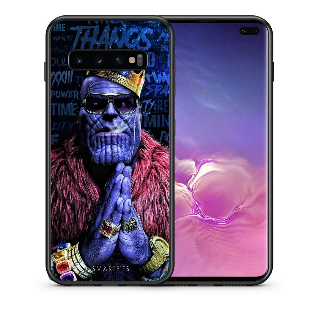 Θήκη Samsung S10+ Thanos PopArt από τη Smartfits με σχέδιο στο πίσω μέρος και μαύρο περίβλημα | Samsung S10+ Thanos PopArt case with colorful back and black bezels