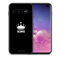 Thumbnail for Θήκη Samsung S10+ King Valentine από τη Smartfits με σχέδιο στο πίσω μέρος και μαύρο περίβλημα | Samsung S10+ King Valentine case with colorful back and black bezels
