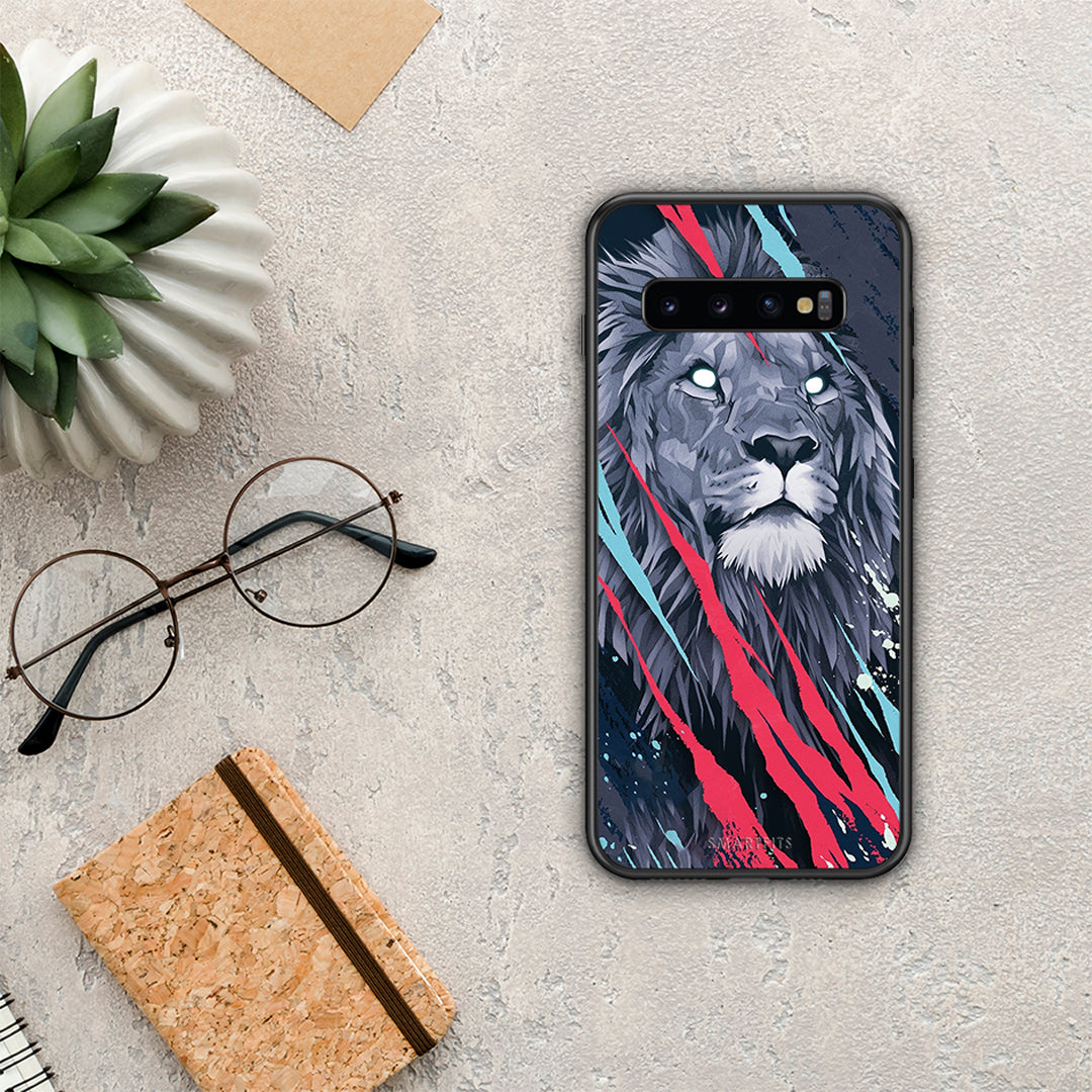 PopArt Lion Designer - Samsung Galaxy S10+ θήκη