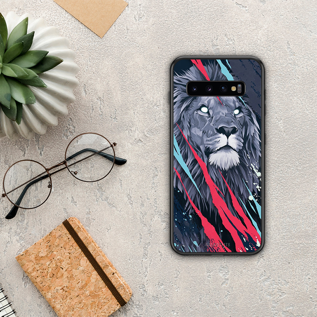 PopArt Lion Designer - Samsung Galaxy S10 θήκη