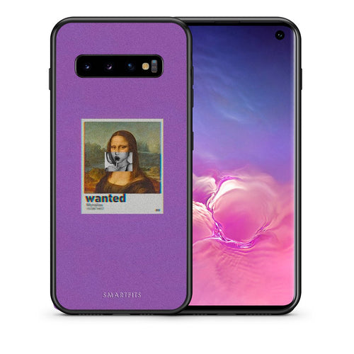 Θήκη Samsung S10 Monalisa Popart από τη Smartfits με σχέδιο στο πίσω μέρος και μαύρο περίβλημα | Samsung S10 Monalisa Popart case with colorful back and black bezels