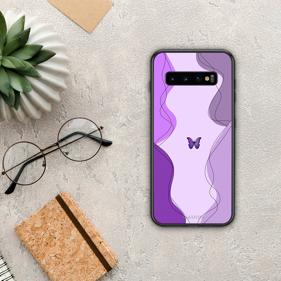 Purple Mariposa - Samsung Galaxy S10 θήκη