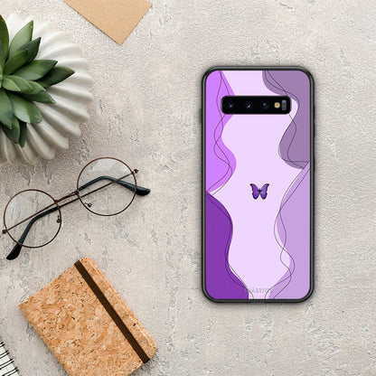 Purple Mariposa - Samsung Galaxy S10+ θήκη