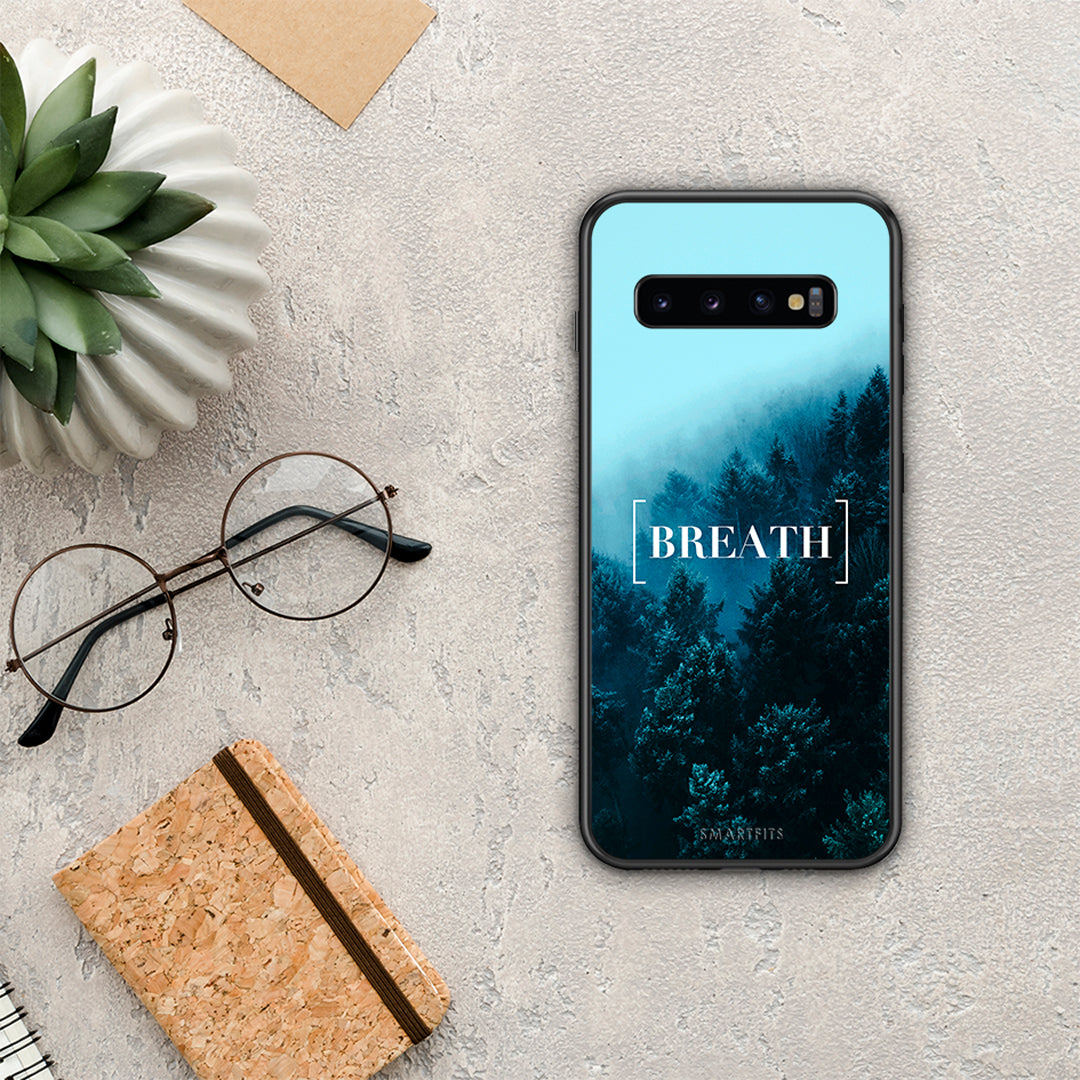Quote Breath - Samsung Galaxy S10+ θήκη