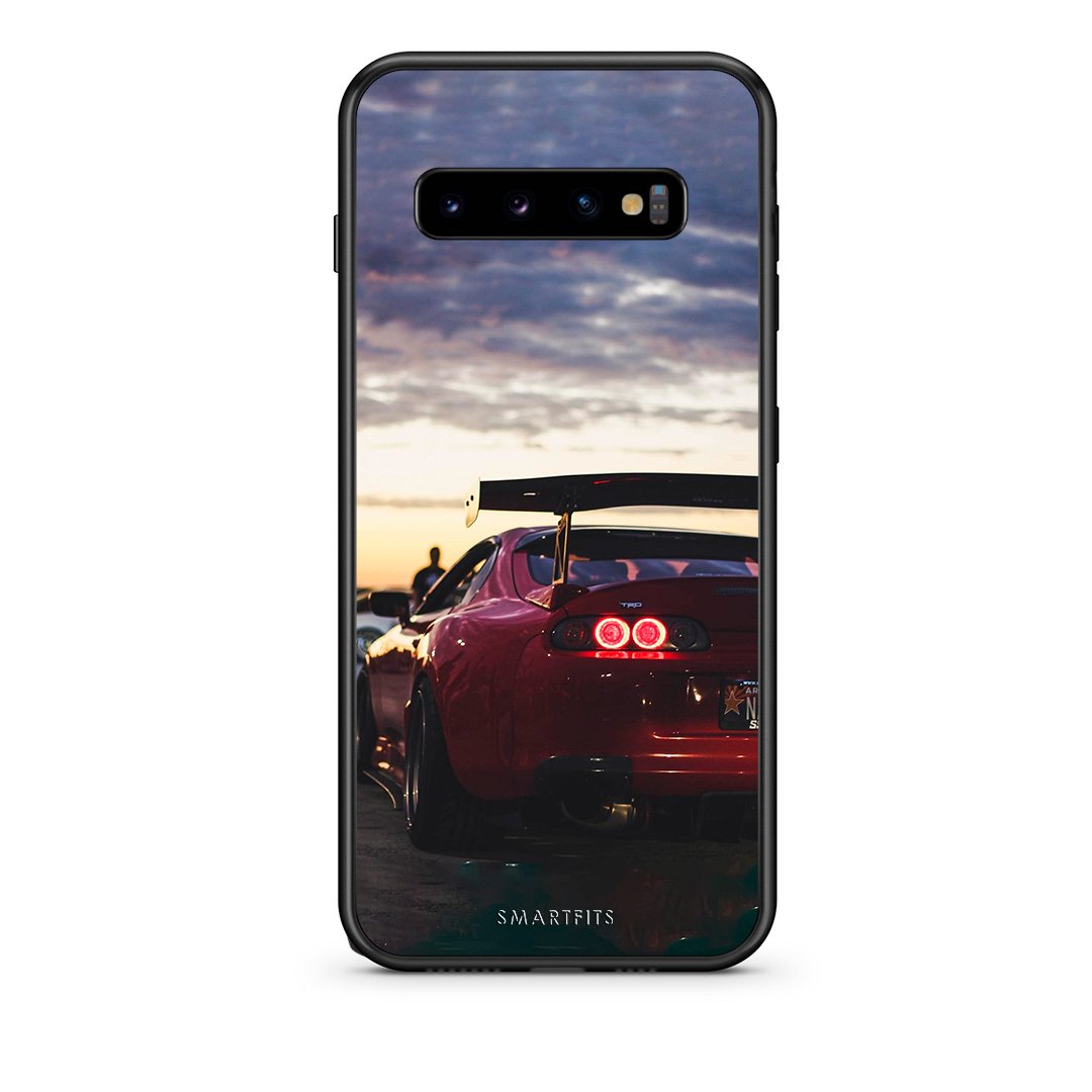 samsung s10 plus Racing Supra θήκη από τη Smartfits με σχέδιο στο πίσω μέρος και μαύρο περίβλημα | Smartphone case with colorful back and black bezels by Smartfits