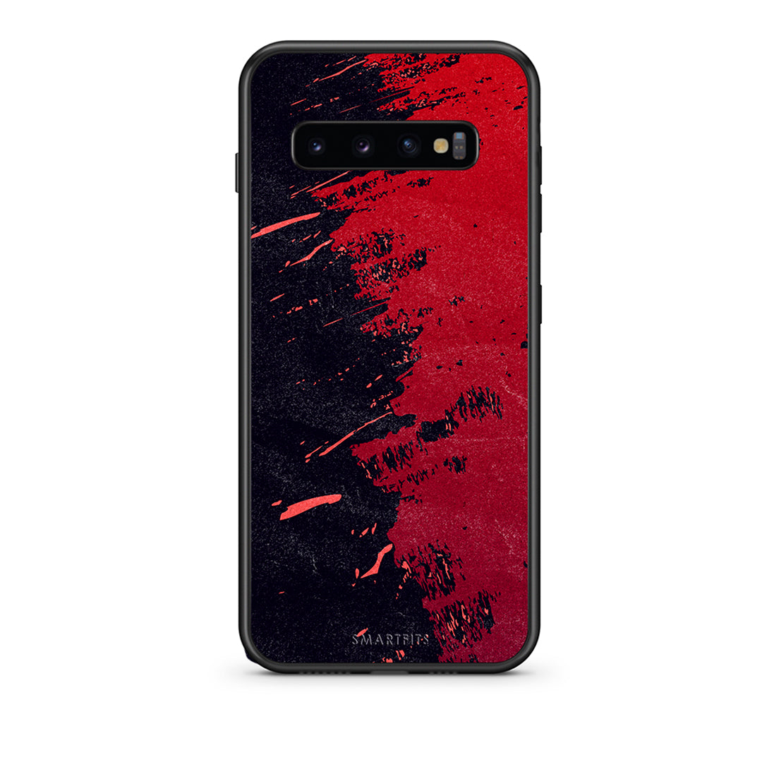 samsung s10 plus Red Paint Θήκη Αγίου Βαλεντίνου από τη Smartfits με σχέδιο στο πίσω μέρος και μαύρο περίβλημα | Smartphone case with colorful back and black bezels by Smartfits