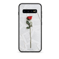 Thumbnail for samsung s10 plus Red Rose θήκη από τη Smartfits με σχέδιο στο πίσω μέρος και μαύρο περίβλημα | Smartphone case with colorful back and black bezels by Smartfits