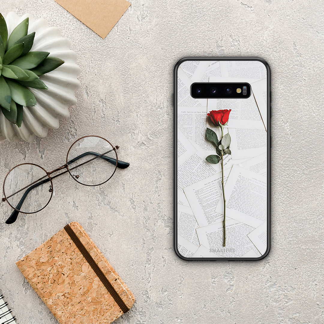 Red Rose - Samsung Galaxy S10+ θήκη