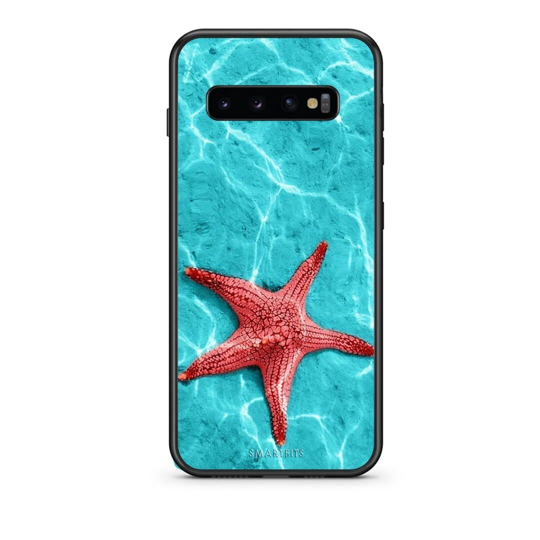 samsung s10 Red Starfish Θήκη από τη Smartfits με σχέδιο στο πίσω μέρος και μαύρο περίβλημα | Smartphone case with colorful back and black bezels by Smartfits