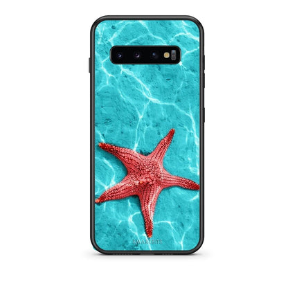 samsung s10 Red Starfish Θήκη από τη Smartfits με σχέδιο στο πίσω μέρος και μαύρο περίβλημα | Smartphone case with colorful back and black bezels by Smartfits