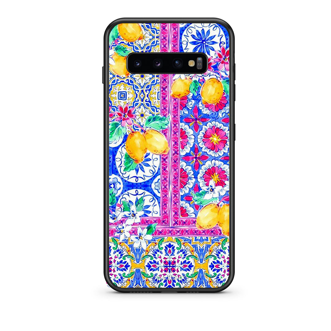 samsung s10 Retro Spring θήκη από τη Smartfits με σχέδιο στο πίσω μέρος και μαύρο περίβλημα | Smartphone case with colorful back and black bezels by Smartfits