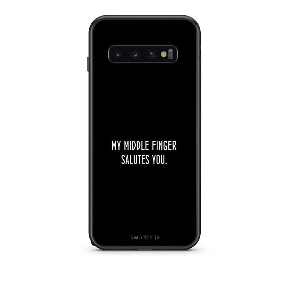 samsung s10 plus Salute θήκη από τη Smartfits με σχέδιο στο πίσω μέρος και μαύρο περίβλημα | Smartphone case with colorful back and black bezels by Smartfits