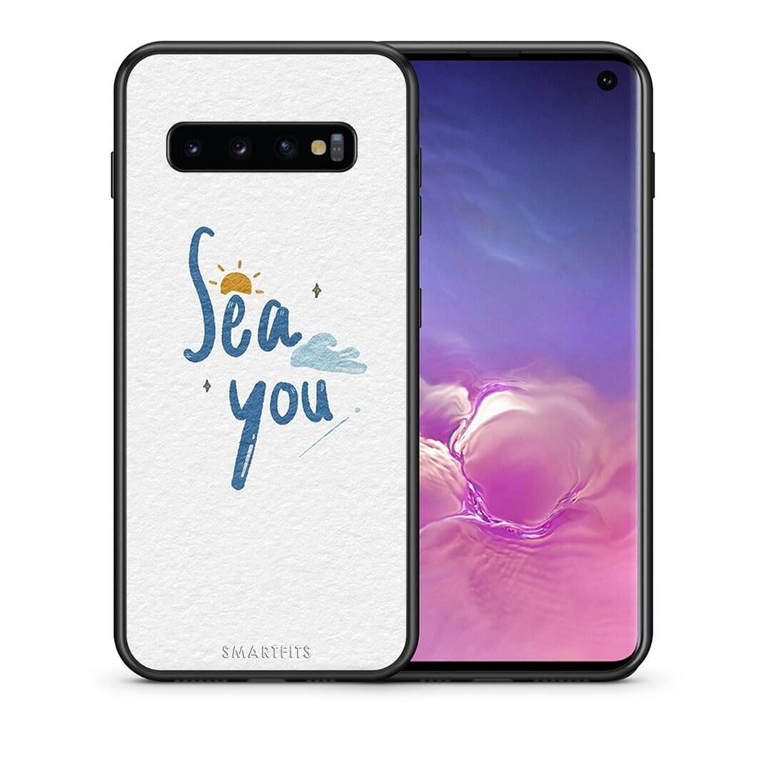 Θήκη Samsung S10 Sea You από τη Smartfits με σχέδιο στο πίσω μέρος και μαύρο περίβλημα | Samsung S10 Sea You case with colorful back and black bezels