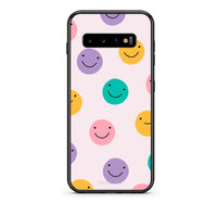 Thumbnail for samsung s10 Smiley Faces θήκη από τη Smartfits με σχέδιο στο πίσω μέρος και μαύρο περίβλημα | Smartphone case with colorful back and black bezels by Smartfits