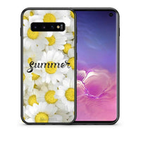 Thumbnail for Θήκη Samsung S10+ Summer Daisies από τη Smartfits με σχέδιο στο πίσω μέρος και μαύρο περίβλημα | Samsung S10+ Summer Daisies case with colorful back and black bezels