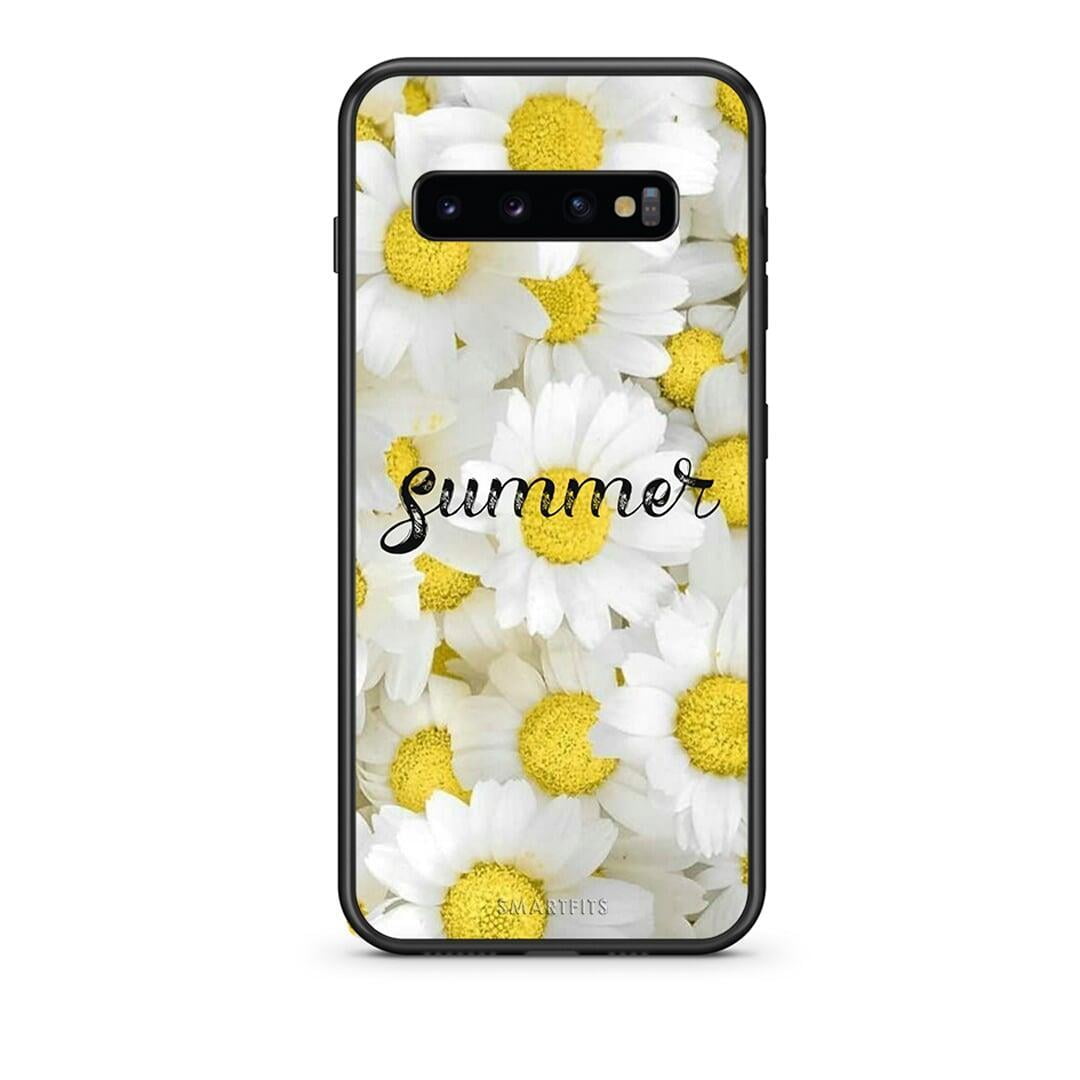 samsung s10 Summer Daisies Θήκη από τη Smartfits με σχέδιο στο πίσω μέρος και μαύρο περίβλημα | Smartphone case with colorful back and black bezels by Smartfits