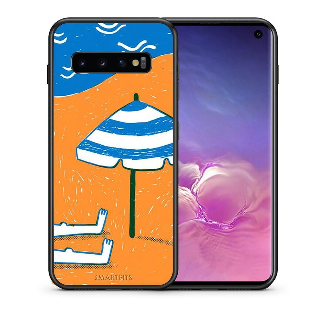 Θήκη Samsung S10+ Summering από τη Smartfits με σχέδιο στο πίσω μέρος και μαύρο περίβλημα | Samsung S10+ Summering case with colorful back and black bezels