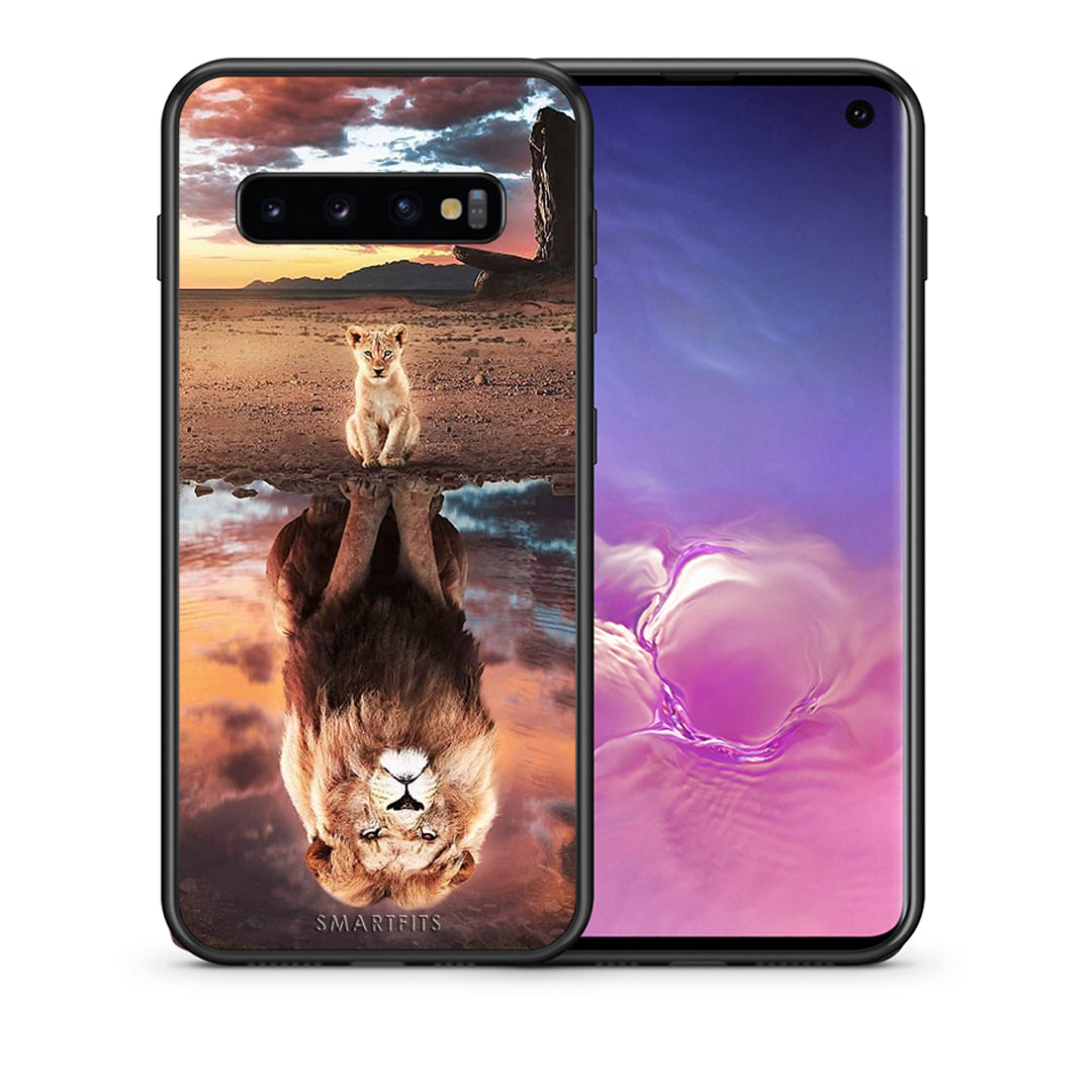 Θήκη Αγίου Βαλεντίνου Samsung S10 Sunset Dreams από τη Smartfits με σχέδιο στο πίσω μέρος και μαύρο περίβλημα | Samsung S10 Sunset Dreams case with colorful back and black bezels