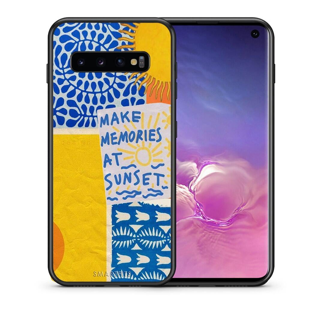 Θήκη Samsung S10 Sunset Memories από τη Smartfits με σχέδιο στο πίσω μέρος και μαύρο περίβλημα | Samsung S10 Sunset Memories case with colorful back and black bezels