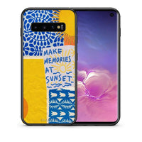 Thumbnail for Θήκη Samsung S10 Sunset Memories από τη Smartfits με σχέδιο στο πίσω μέρος και μαύρο περίβλημα | Samsung S10 Sunset Memories case with colorful back and black bezels