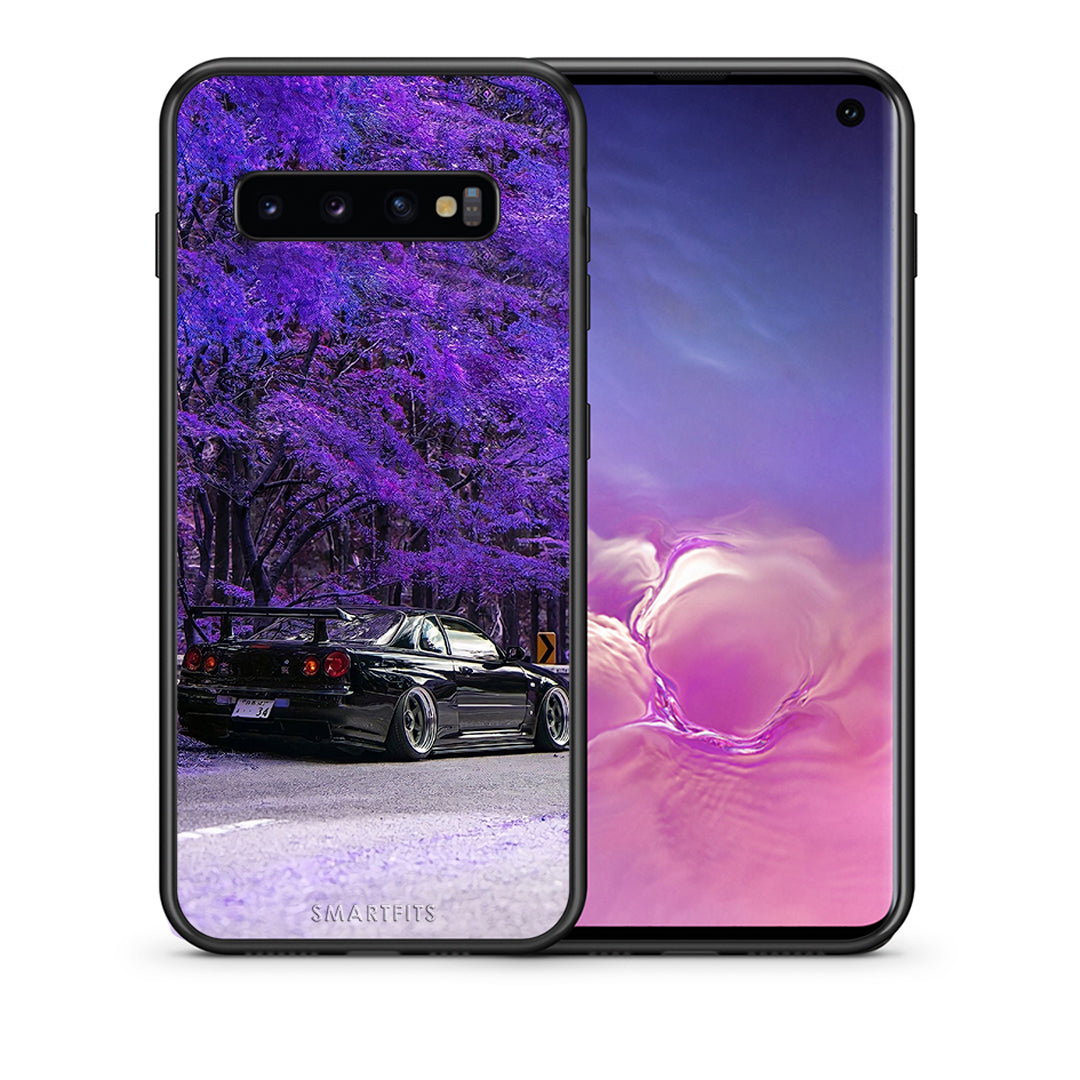 Θήκη Αγίου Βαλεντίνου Samsung S10+ Super Car από τη Smartfits με σχέδιο στο πίσω μέρος και μαύρο περίβλημα | Samsung S10+ Super Car case with colorful back and black bezels