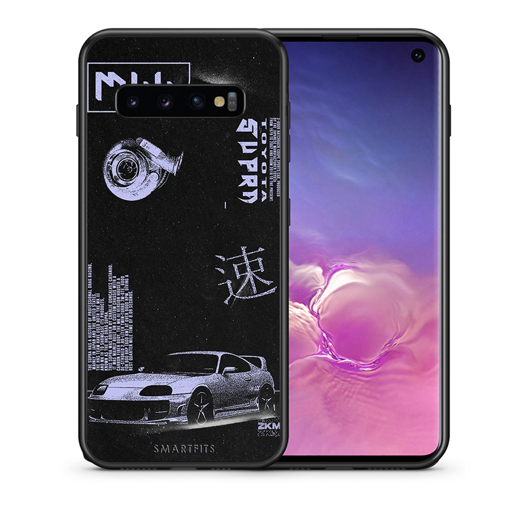Θήκη Αγίου Βαλεντίνου Samsung S10+ Tokyo Drift από τη Smartfits με σχέδιο στο πίσω μέρος και μαύρο περίβλημα | Samsung S10+ Tokyo Drift case with colorful back and black bezels