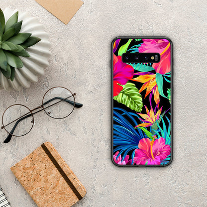 Tropical Flowers - Samsung Galaxy S10+ θήκη