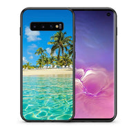 Thumbnail for Θήκη Samsung S10 Tropical Vibes από τη Smartfits με σχέδιο στο πίσω μέρος και μαύρο περίβλημα | Samsung S10 Tropical Vibes case with colorful back and black bezels