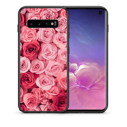 Θήκη Samsung S10 RoseGarden Valentine από τη Smartfits με σχέδιο στο πίσω μέρος και μαύρο περίβλημα | Samsung S10 RoseGarden Valentine case with colorful back and black bezels
