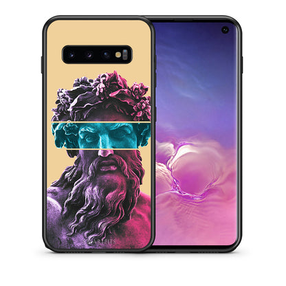 Θήκη Αγίου Βαλεντίνου Samsung S10+ Zeus Art από τη Smartfits με σχέδιο στο πίσω μέρος και μαύρο περίβλημα | Samsung S10+ Zeus Art case with colorful back and black bezels
