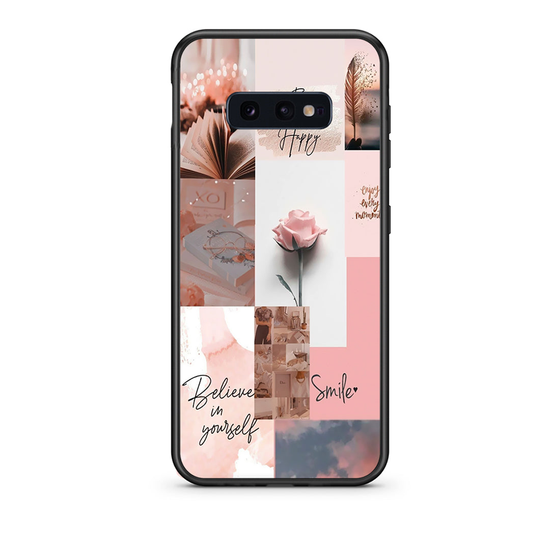 samsung s10e Aesthetic Collage θήκη από τη Smartfits με σχέδιο στο πίσω μέρος και μαύρο περίβλημα | Smartphone case with colorful back and black bezels by Smartfits