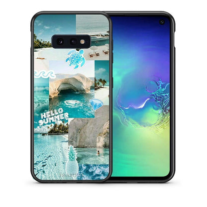 Θήκη Samsung S10e Aesthetic Summer από τη Smartfits με σχέδιο στο πίσω μέρος και μαύρο περίβλημα | Samsung S10e Aesthetic Summer case with colorful back and black bezels