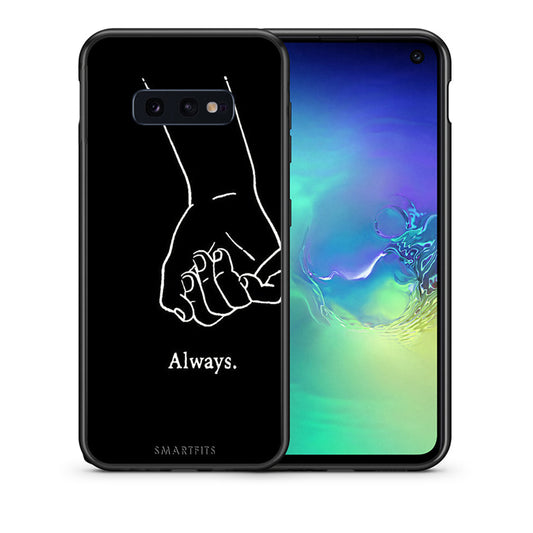 Θήκη Αγίου Βαλεντίνου Samsung S10e Always & Forever 1 από τη Smartfits με σχέδιο στο πίσω μέρος και μαύρο περίβλημα | Samsung S10e Always & Forever 1 case with colorful back and black bezels