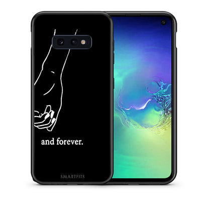 Θήκη Αγίου Βαλεντίνου Samsung S10e Always & Forever 2 από τη Smartfits με σχέδιο στο πίσω μέρος και μαύρο περίβλημα | Samsung S10e Always & Forever 2 case with colorful back and black bezels