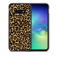 Thumbnail for Θήκη Samsung S10e Leopard Animal από τη Smartfits με σχέδιο στο πίσω μέρος και μαύρο περίβλημα | Samsung S10e Leopard Animal case with colorful back and black bezels