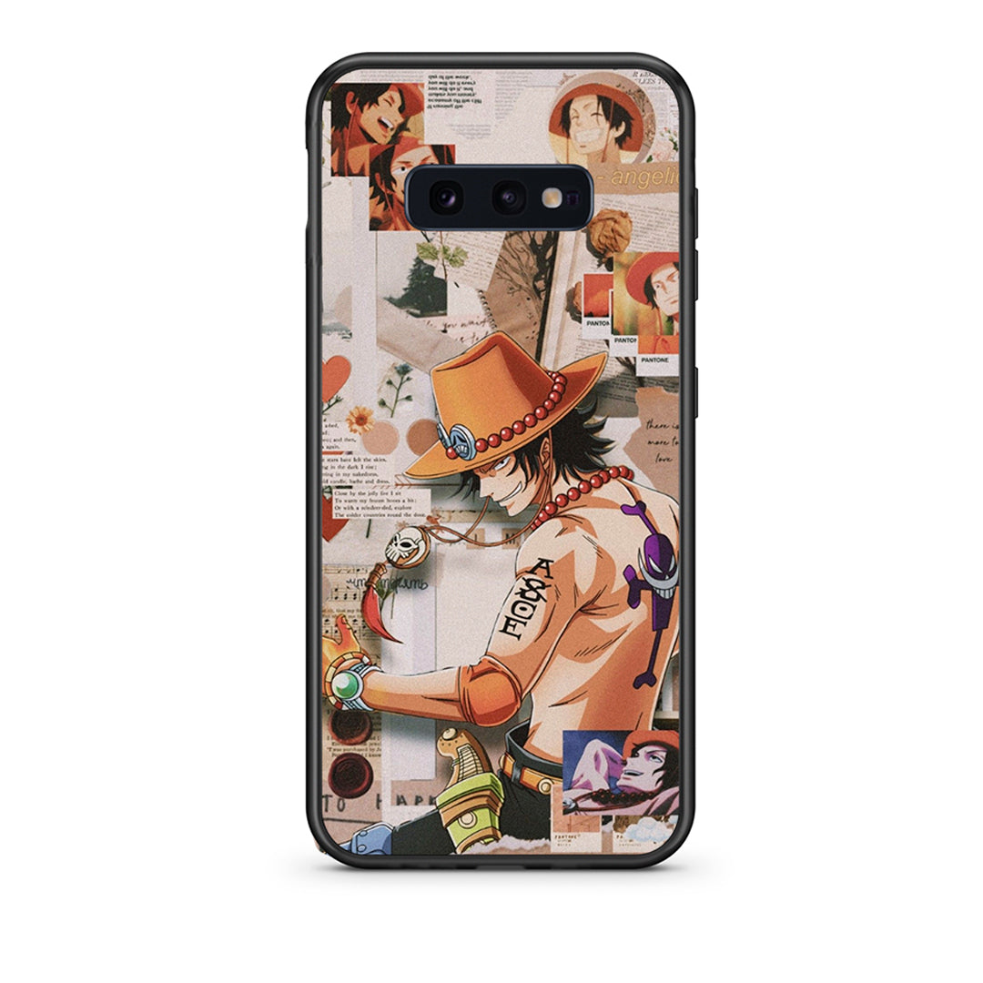 samsung s10e Anime Collage θήκη από τη Smartfits με σχέδιο στο πίσω μέρος και μαύρο περίβλημα | Smartphone case with colorful back and black bezels by Smartfits