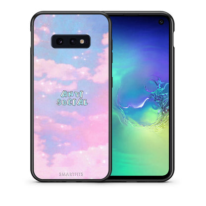 Θήκη Αγίου Βαλεντίνου Samsung S10e Anti Social από τη Smartfits με σχέδιο στο πίσω μέρος και μαύρο περίβλημα | Samsung S10e Anti Social case with colorful back and black bezels