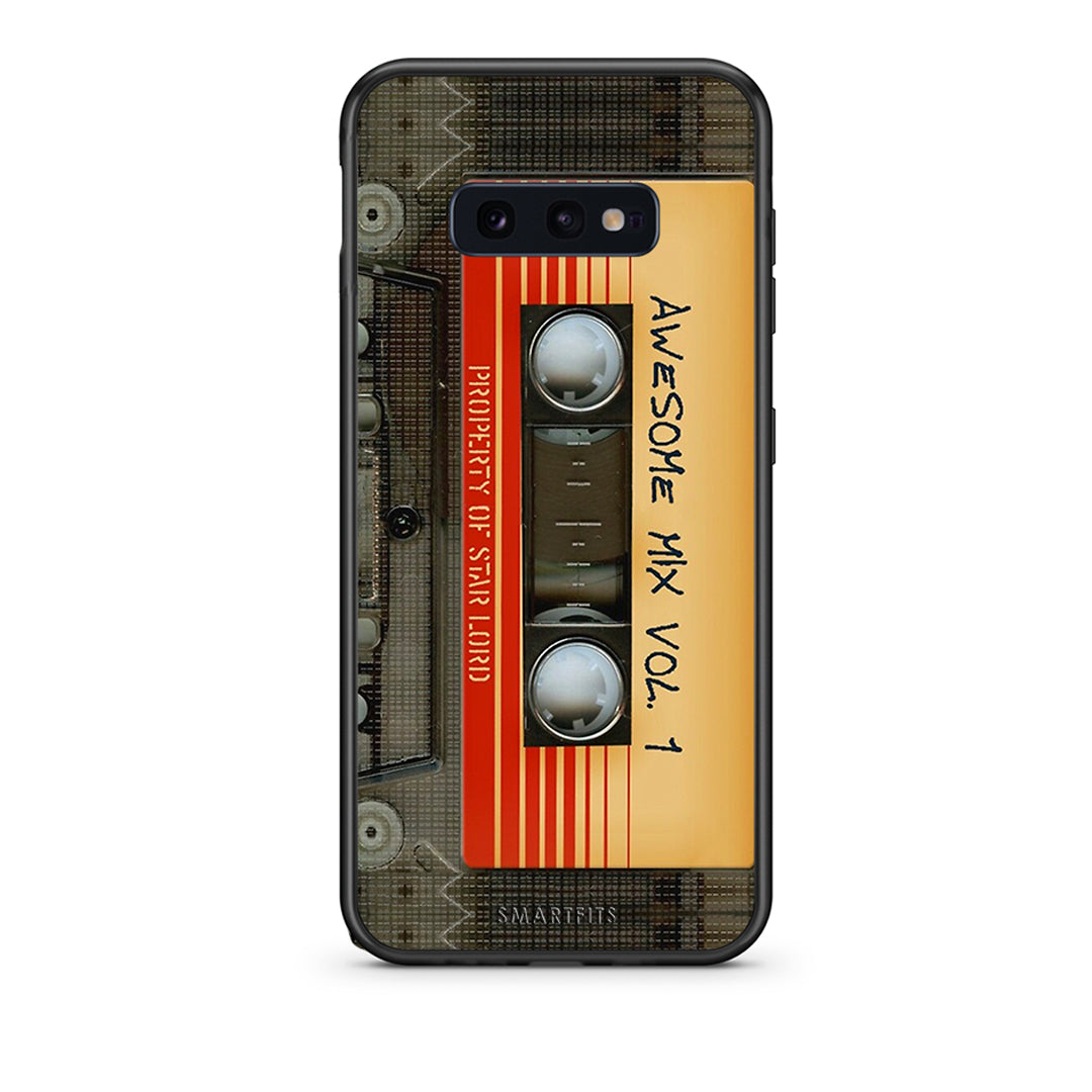 samsung s10e Awesome Mix θήκη από τη Smartfits με σχέδιο στο πίσω μέρος και μαύρο περίβλημα | Smartphone case with colorful back and black bezels by Smartfits