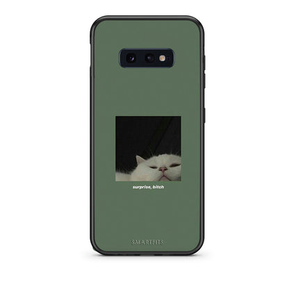 samsung s10e Bitch Surprise θήκη από τη Smartfits με σχέδιο στο πίσω μέρος και μαύρο περίβλημα | Smartphone case with colorful back and black bezels by Smartfits
