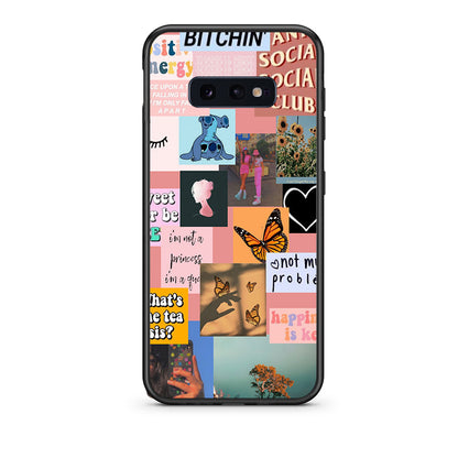 samsung s10e Collage Bitchin Θήκη Αγίου Βαλεντίνου από τη Smartfits με σχέδιο στο πίσω μέρος και μαύρο περίβλημα | Smartphone case with colorful back and black bezels by Smartfits