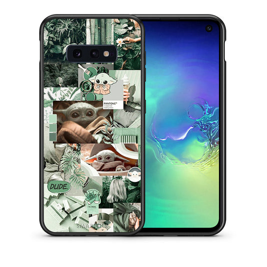 Θήκη Αγίου Βαλεντίνου Samsung S10e Collage Dude από τη Smartfits με σχέδιο στο πίσω μέρος και μαύρο περίβλημα | Samsung S10e Collage Dude case with colorful back and black bezels