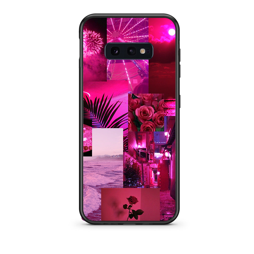 samsung s10e Collage Red Roses Θήκη Αγίου Βαλεντίνου από τη Smartfits με σχέδιο στο πίσω μέρος και μαύρο περίβλημα | Smartphone case with colorful back and black bezels by Smartfits