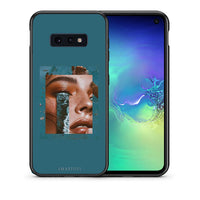 Thumbnail for Θήκη Samsung S10e Cry An Ocean από τη Smartfits με σχέδιο στο πίσω μέρος και μαύρο περίβλημα | Samsung S10e Cry An Ocean case with colorful back and black bezels