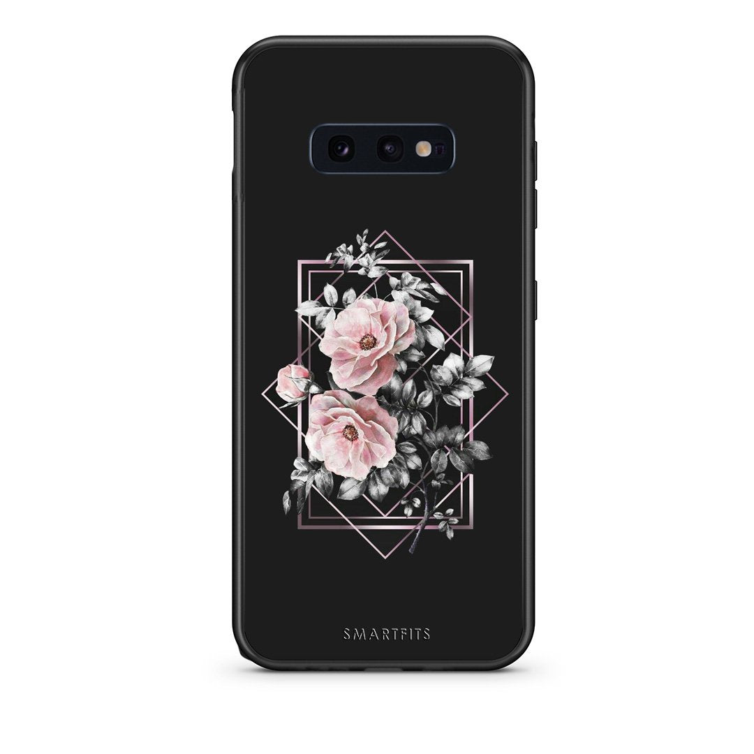 4 - samsung s10e Frame Flower case, cover, bumper