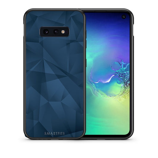 Θήκη Samsung S10e Blue Abstract Geometric από τη Smartfits με σχέδιο στο πίσω μέρος και μαύρο περίβλημα | Samsung S10e Blue Abstract Geometric case with colorful back and black bezels